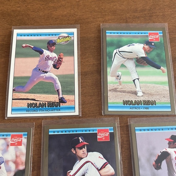 Donruss 1992 Nolan Ryan Lot Baseball MLB 8 cards Coca Cola Highlights - Picture 2 of 10